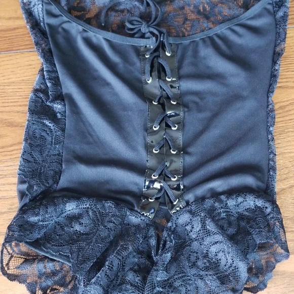 ***LAST 1***BLACK lace bandage teddy - Picture 6 of 7